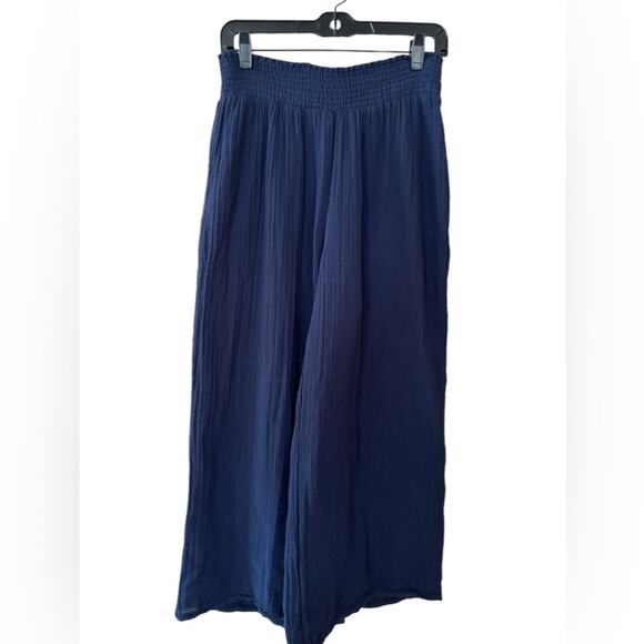 Michael Stars Simba Pants XL SUSIE Cotton Gauze Smocked...